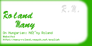 roland many business card